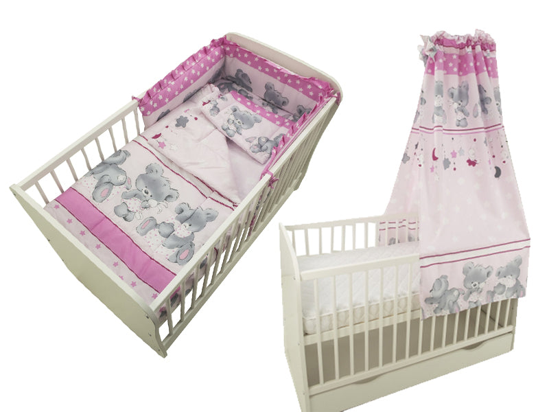 Lenjerie MyKids Teddy Hug Roz M2 5 Piese 120x60 cm