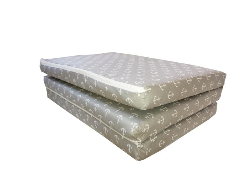 Saltea Pliabila Spuma Poliuretanica 120x60x5 cm - Ancora Gri