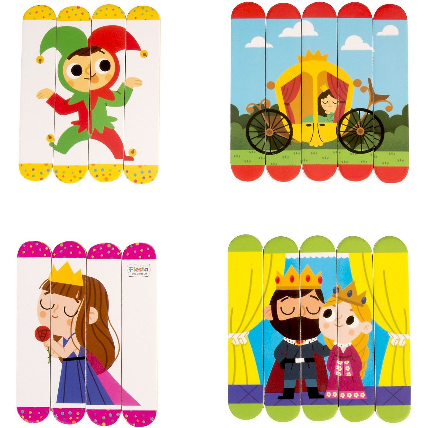 Set puzzle-uri din betisoare lemn - Castel Fiesta Crafts FCT-2934