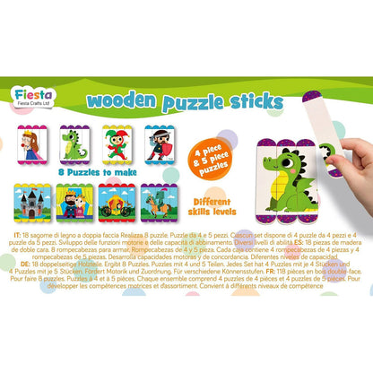 Set puzzle-uri din betisoare lemn - Castel Fiesta Crafts FCT-2934