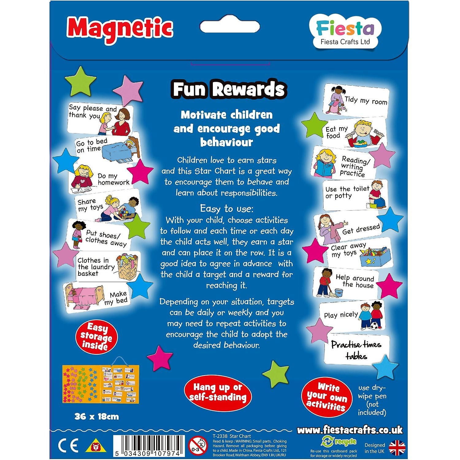 Grafic magnetic de recompense cu stelute Fiesta Crafts FCT-2338