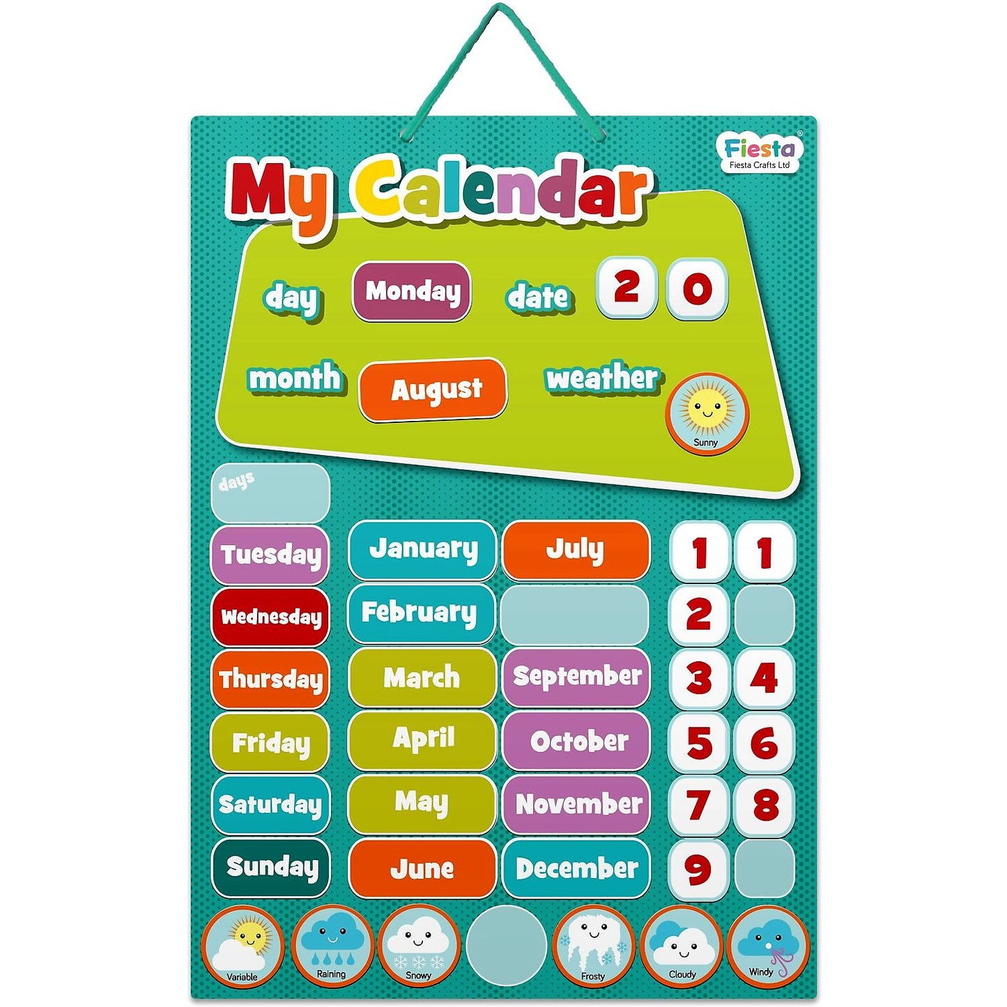 Calendarul meu magnetic, 20x26 cm Fiesta Crafts FCT-2399