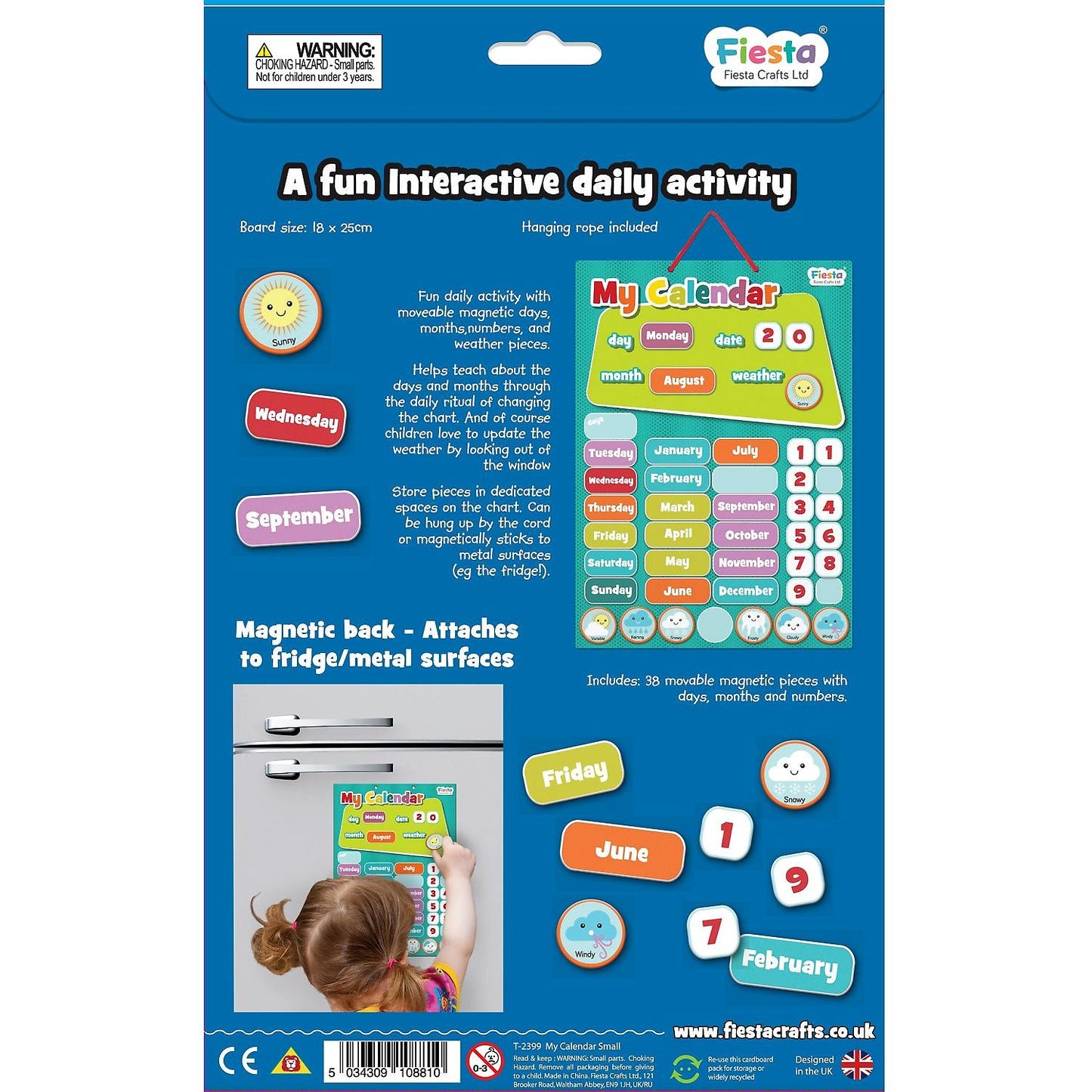 Calendarul meu magnetic, 20x26 cm Fiesta Crafts FCT-2399