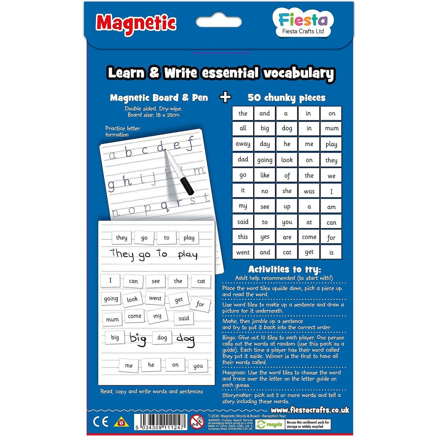 Set magnetic - Primele cuvinte in limba Engleza, prescolari Fiesta Crafts FCT-2536