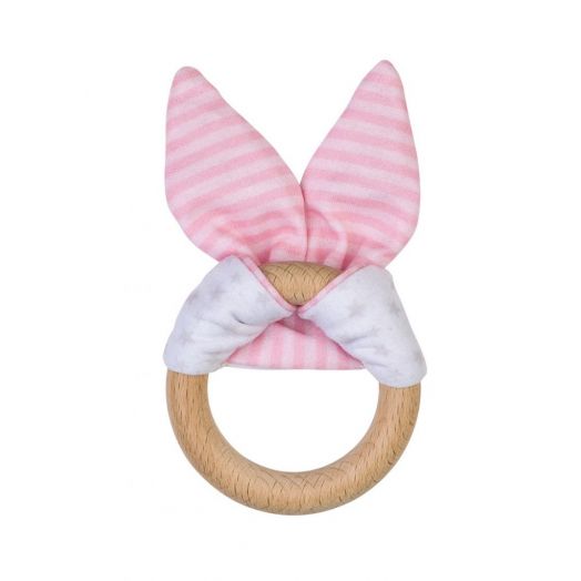 Jucarie Dentitie Nature Iepuras Roz Saro Baby