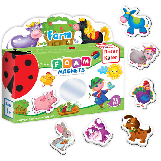 Joc educativ Lumea in Magneti - Animale din Ferma Roter Kafer RK3030-01