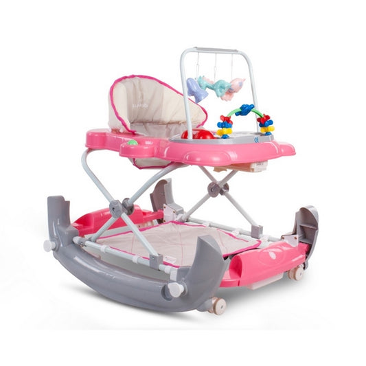 Premergator Sun Baby Pisicuta 021 cu functie de balansoar - Pink Grey 