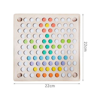 Joc educativ Mozaic cu bile din lemn Iso Trade MY17389