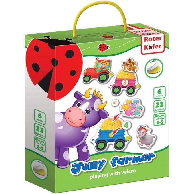 Joc educativ cu velcro Jolly Farmer Roter Kafer RK6101-03