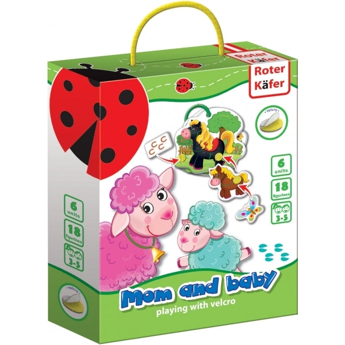 Joc educativ cu velcro Mami si Bebe Roter Kafer RK6101-04