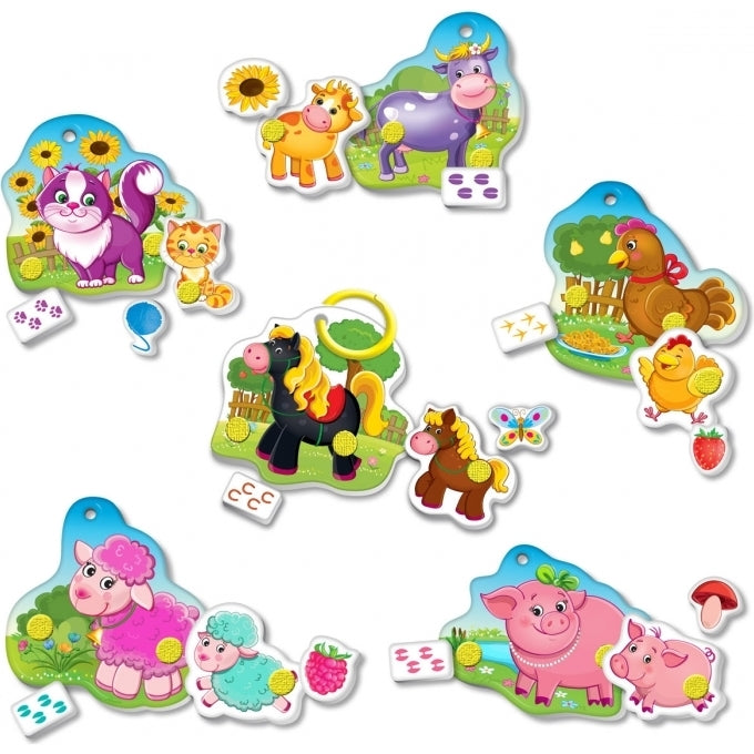 Joc educativ cu velcro Mami si Bebe Roter Kafer RK6101-04