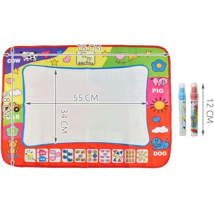 Covoras pentru desen cu apa, 2 markere incluse 78x58 cm Iso Trade MY17429