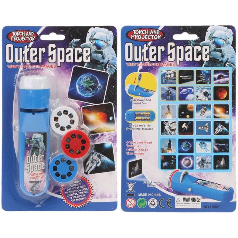 Lanterna proiector cu 3 diapozitive Imagini din Spatiu Bambinice BN013