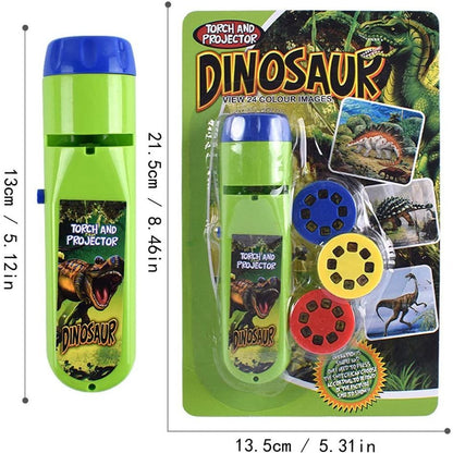 Lanterna proiector cu 3 diapozitive Dino Bambinice BN015