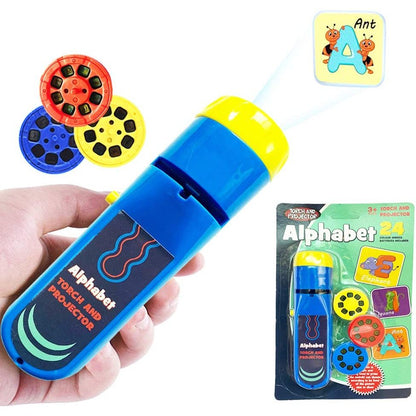 Lanterna proiector cu 3 diapozitive Alfabet Bambinice BN016