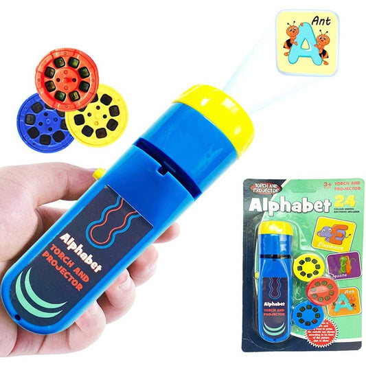 Lanterna proiector cu 3 diapozitive Alfabet Bambinice BN016