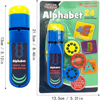 Lanterna proiector cu 3 diapozitive Alfabet Bambinice BN016