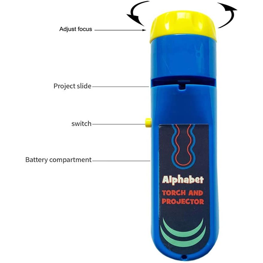 Lanterna proiector cu 3 diapozitive Alfabet Bambinice BN016