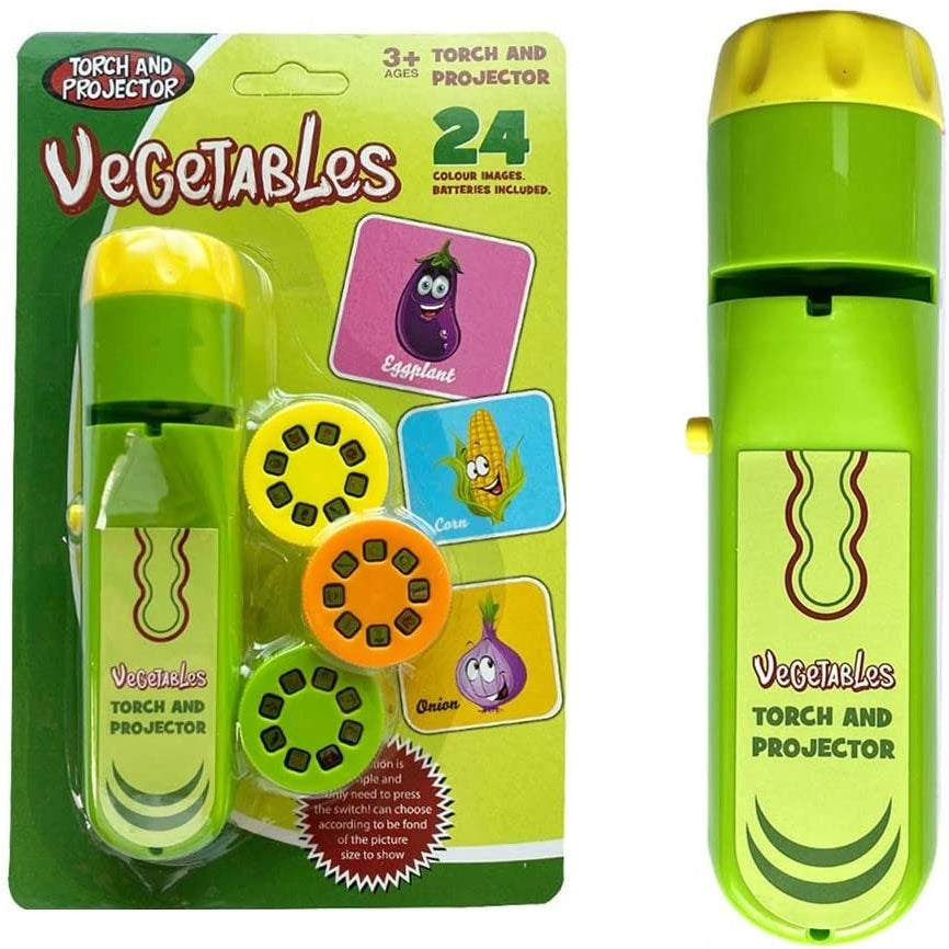 Lanterna proiector cu 3 diapozitive Legume Bambinice BN018