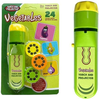 Lanterna proiector cu 3 diapozitive Legume Bambinice BN018