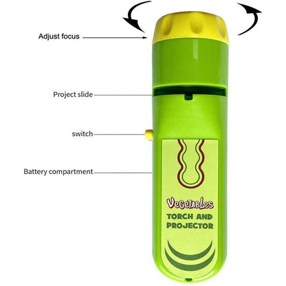 Lanterna proiector cu 3 diapozitive Legume Bambinice BN018