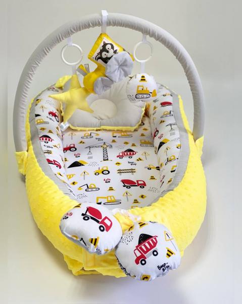 Babynest Plush MyKids 0119 Cars Yellow