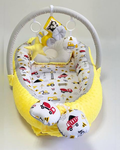 Babynest Plush MyKids 0119 Cars Yellow