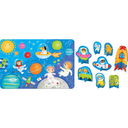 Puzzle educativ - Descopera Spatiul, 20 piese, 48x32cm Banana Panda BP49043