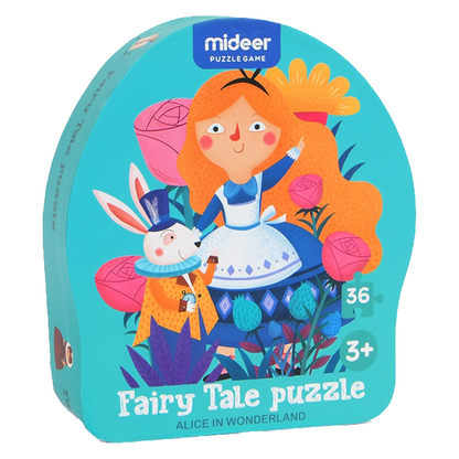Puzzle poveste â€“ Alice in tara minunilor, 36 piese Mideer MD3058