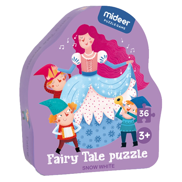 Puzzle poveste â€“ Alba ca zapada, 36 piese Mideer MD3059