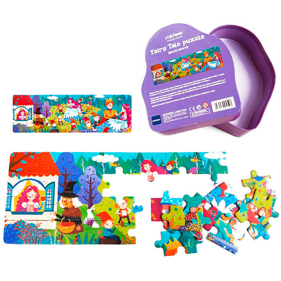 Puzzle poveste â€“ Alba ca zapada, 36 piese Mideer MD3059