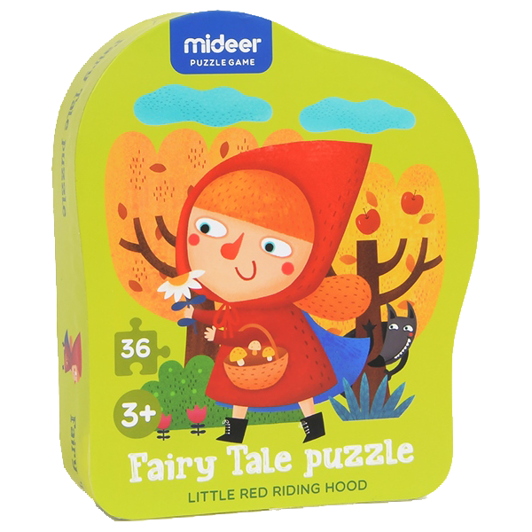 Puzzle poveste â€“ Scufita rosie, 36 piese Mideer MD3061