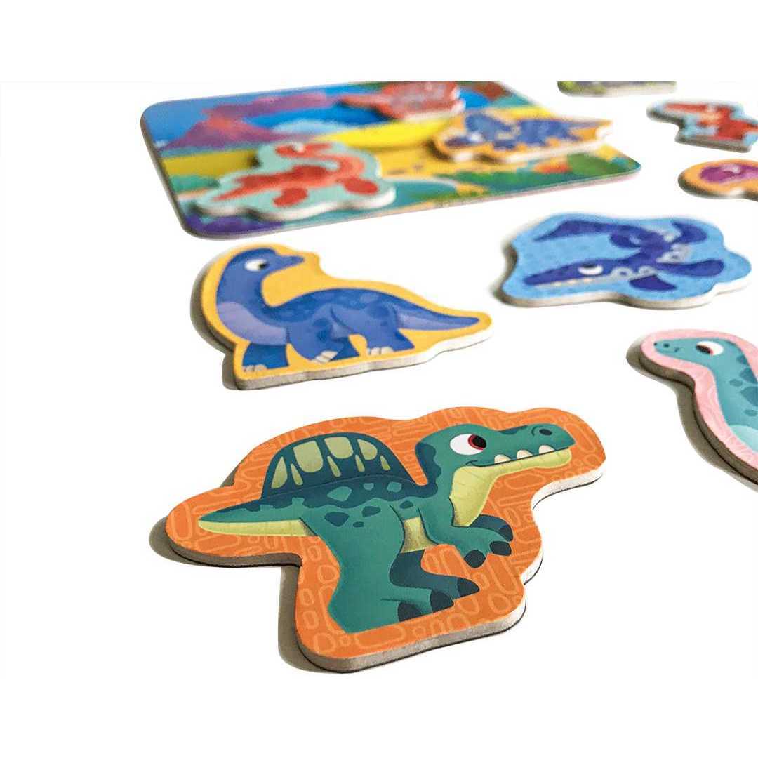 Set magnetic Dinozauri cu Plansa magnetica inclusa, 22 piese Roter Kafer RK2090-03