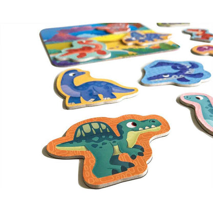 Set magnetic Dinozauri cu Plansa magnetica inclusa, 22 piese Roter Kafer RK2090-03