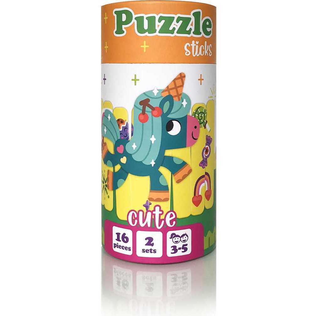Set puzzle-uri din betisoare Lama si Unicorn, 16 piese Roter Kafer RK1090-01