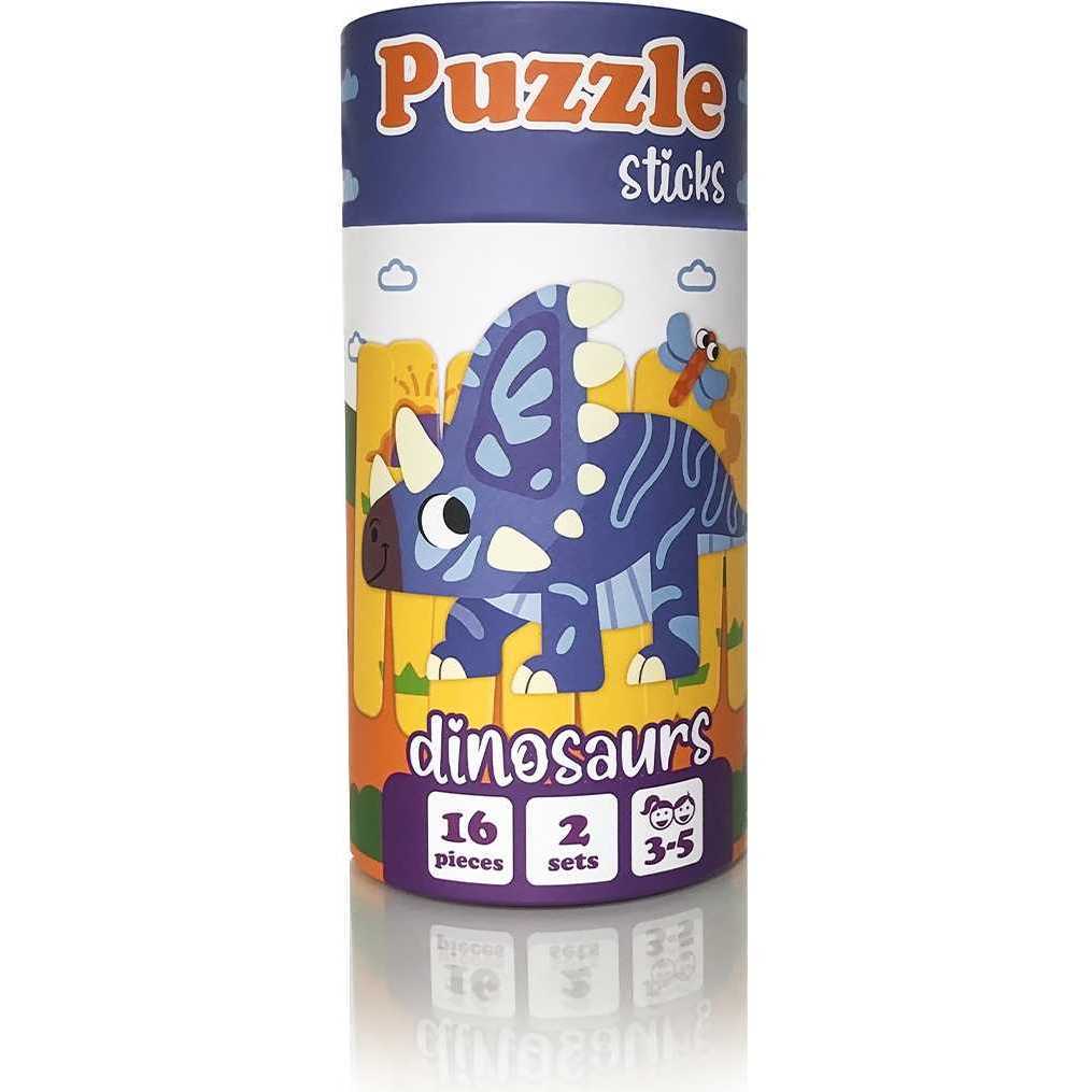 Set puzzle-uri din betisoare Dinozauri, 16 piese Roter Kafer RK1090-02