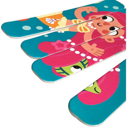 Set puzzle-uri din betisoare Sirena si Calut de mare, 16 piese Roter Kafer RK1090-03