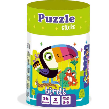 Set puzzle-uri din betisoare Pasari, 16 piese Roter Kafer RK1090-04