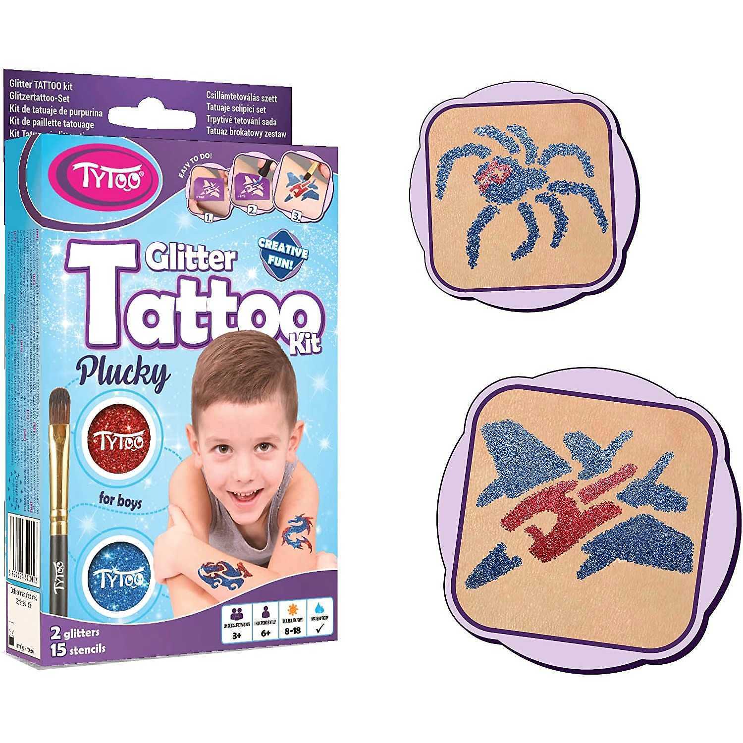 Set tatuaje temporare cu sclipici Plucky Tytoo KKCTT2213011