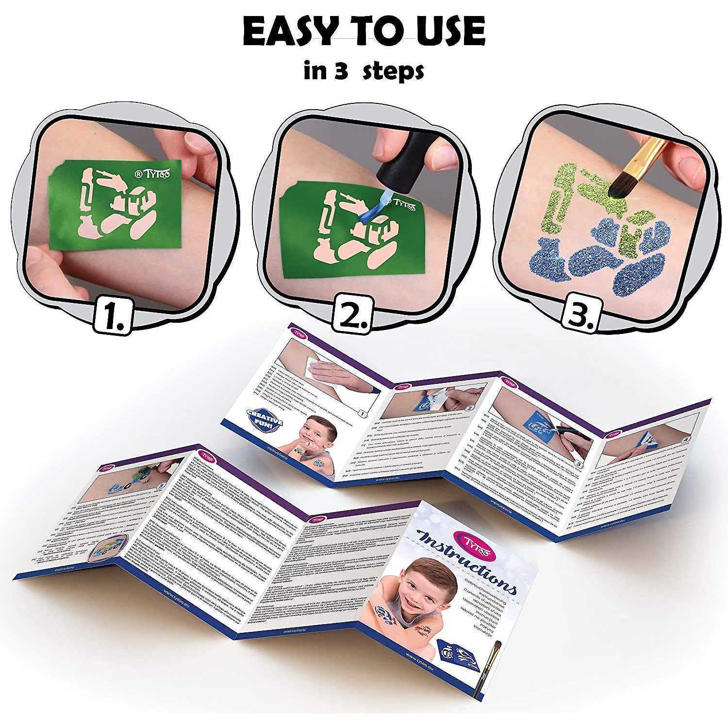 Set tatuaje temporare cu sclipici Vehicles Tytoo KKCTT2213013