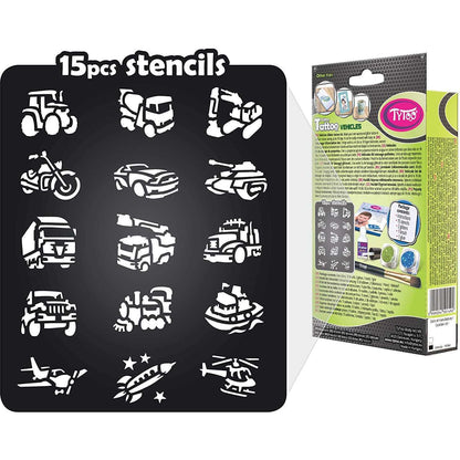 Set tatuaje temporare cu sclipici Vehicles Tytoo KKCTT2213013
