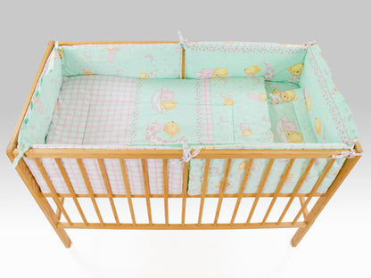 Lenjerie MyKids TEDDY STELUTE Turquoise M1 4+1 Piese 120x60 cm