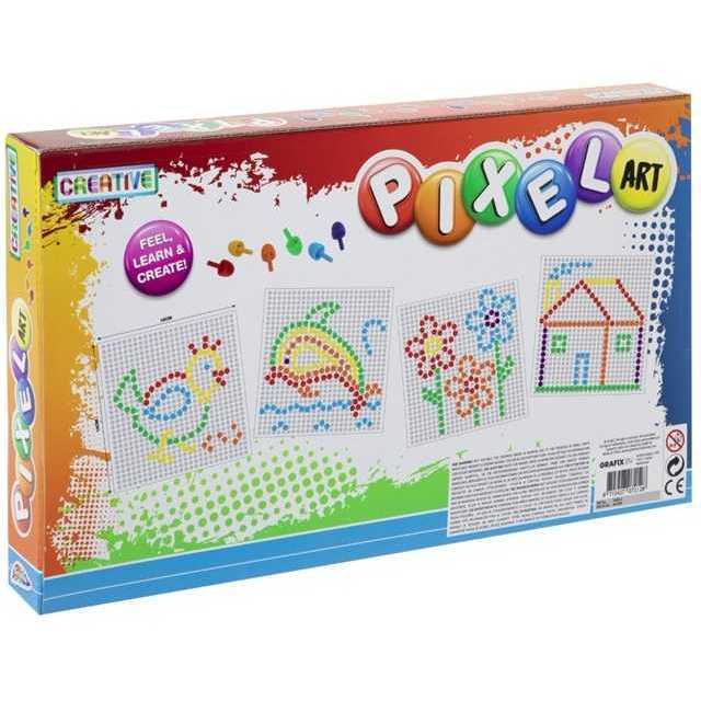 Set creativ mozaic Pixel Art, 6 culori Grafix GR200013