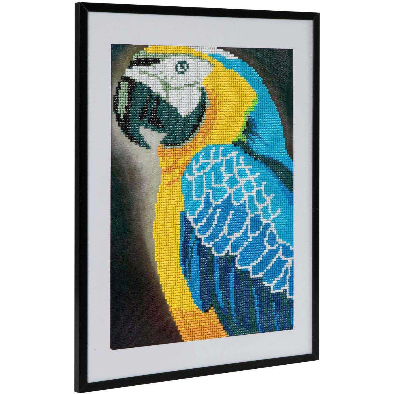 Set creativ cu diamante rotunde Diamond Painting 30x40 cm Papagal Grafix GRCR1044-GE