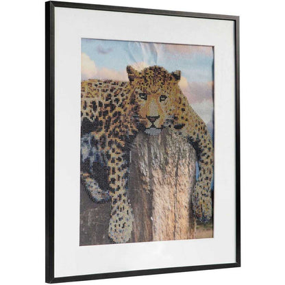 Set creativ cu diamante rotunde Diamond Painting 40x50 cm Leopard Grafix GRCR1057-GE