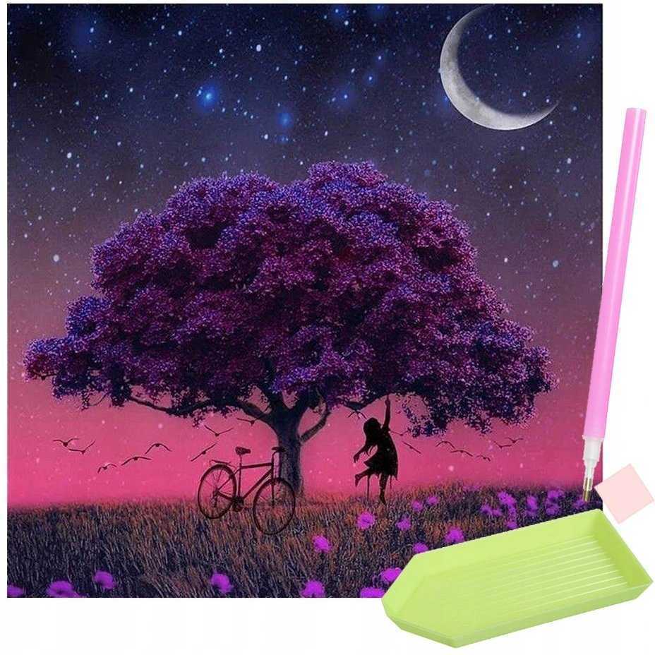 Set creativ cu diamante rotunde Diamond Painting 30x30 cm Copac Mov Iso Trade MY17809