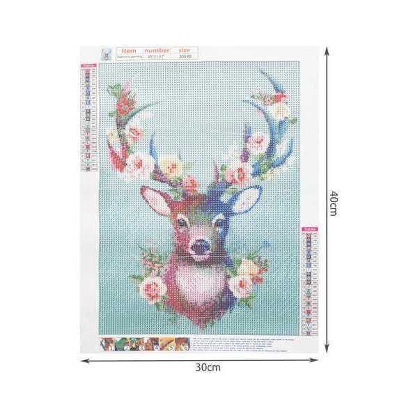 Set creativ cu diamante rotunde Diamond Painting 40x30 cm Caprioara Iso Trade MY17810