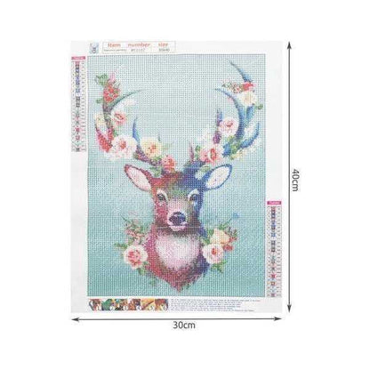 Set creativ cu diamante rotunde Diamond Painting 40x30 cm Caprioara Iso Trade MY17810