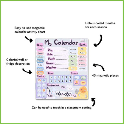 Calendarul meu magnetic, 31 x 35 cm, 40 cm Fiesta Crafts FCT-2634