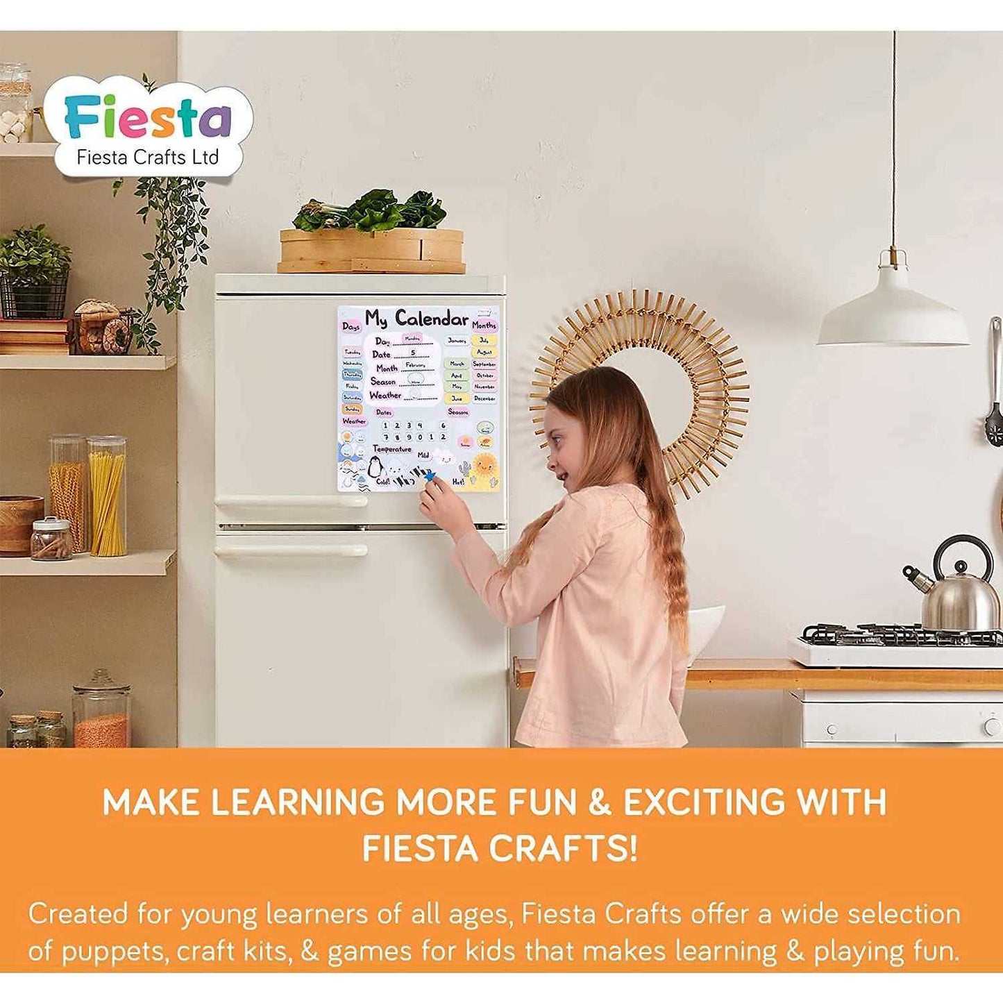 Calendarul meu magnetic, 31 x 35 cm, 40 cm Fiesta Crafts FCT-2634